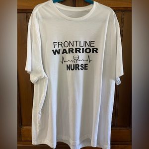 NURSE WARRIOR C-19 WHITE TEE-SHIRT (G)